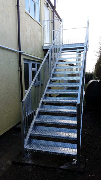 hot dipped galvanised staircase