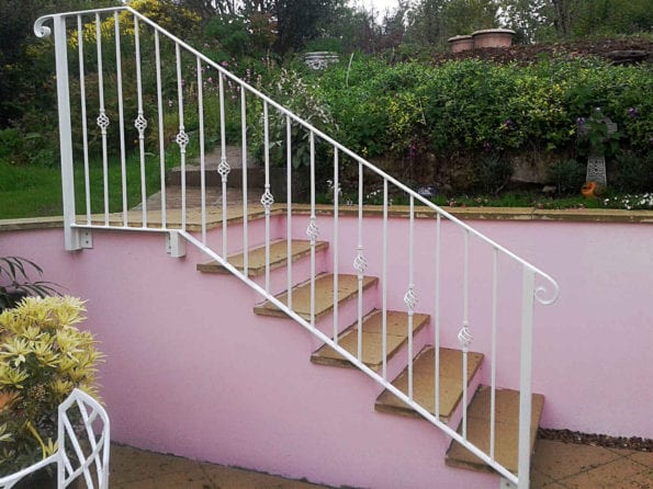 painted metal handrails