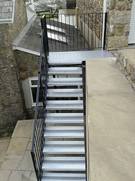 painted metal staircase cornwall