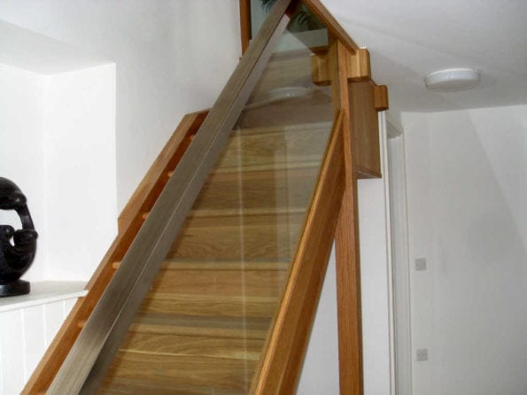 Internal glass balustrade