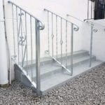 Metal handrails at Jays Gates Showroom