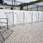 Metal railings at Jays Gates Showroom