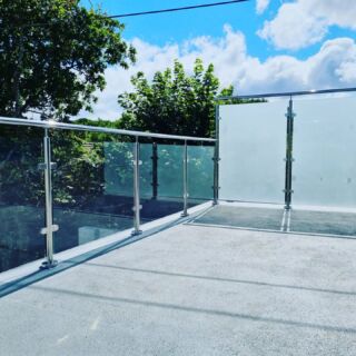 Installation of some stainless steel and glass balustrades completed today #stainless #steel #glass #balustrade #metal #tig #welding #fabrication