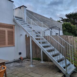 Staircase installation in St Ives this week #metal #staircase #Cornwall